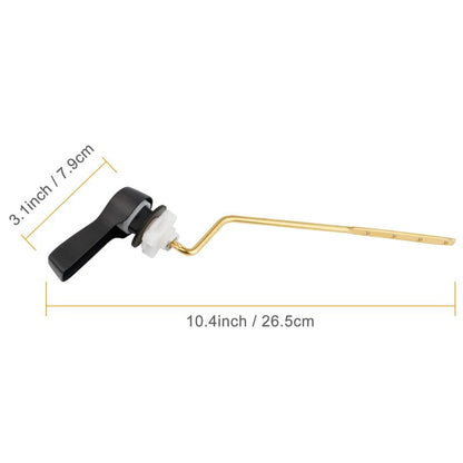 Hibbent Universal Metal Side Mount Toilet Handle Replacement Kit, Brass Toilet Flush Tank Lever with Stainless Steel Flapper Chains for Most Toilets, Oil-Rubbed Bronze