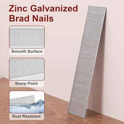 18 Gauge Brad Nails, 12000 Counts 1-1/4-inch 18 GA Brad Nails, Galvanized Nails for Nail Gun, Finishing Nail Gun Nails for Pneumatic, Electric Brad Nailer Gun