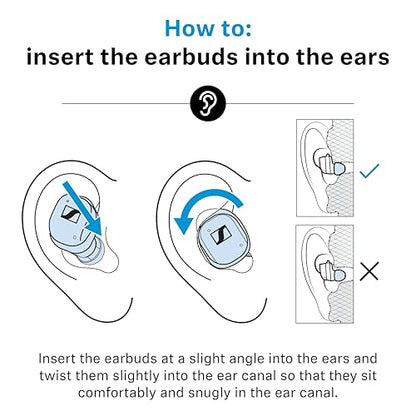 Sennheiser Momentum True Wireless 4 Smart Earbuds, Bluetooth 5.4, Crystal-Clear Sound, Noise Cancelling Earbuds, Comfortable Design, 30-Hour Battery, Adaptive ANC, LE Audio, Auracast – White