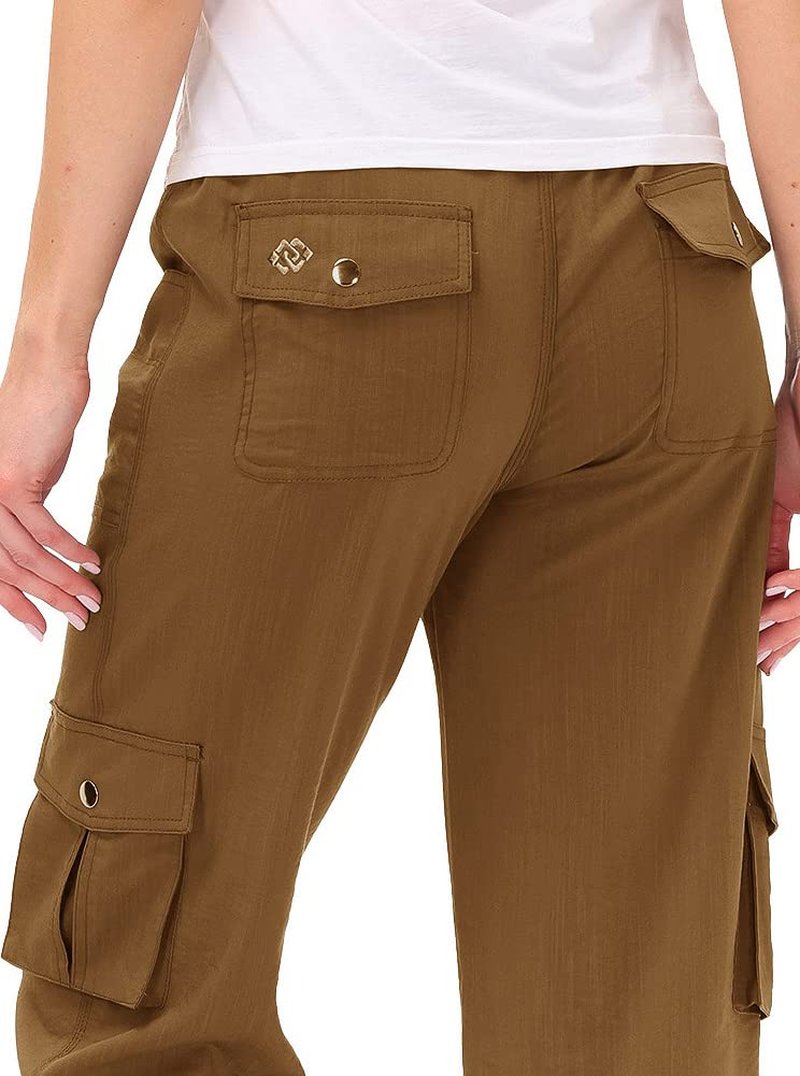 Womens Hiking Cargo Shorts Dry Fit Stretch Athletic Shorts with Pockets Medium