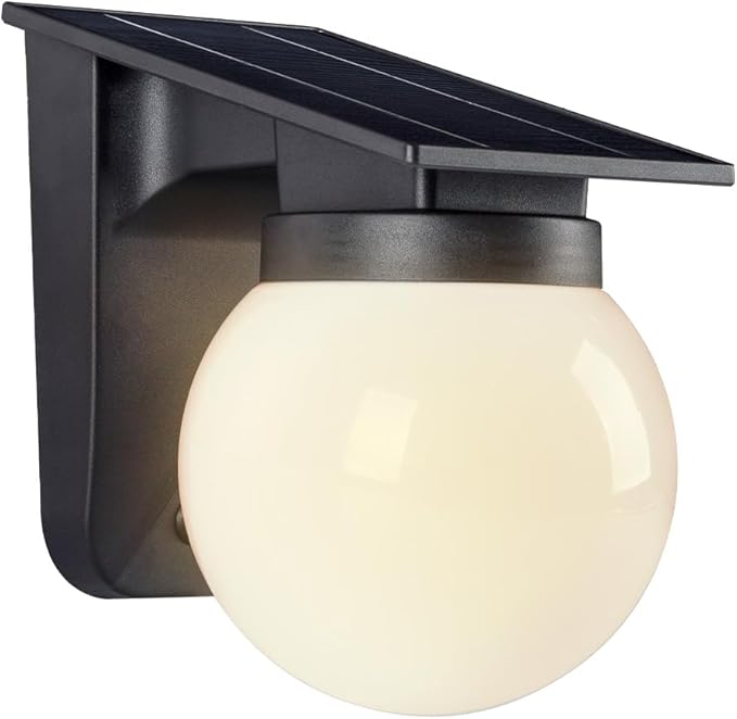 Solar Wall Lights Outdoor, 1 Pack, 3 Lighting Modes, IP65 Waterproof, Wireless Solar Powered LED Lights for Backyard, Garden, Fence, Patio, Front Door - Bright & Durable Outdoor Lighting