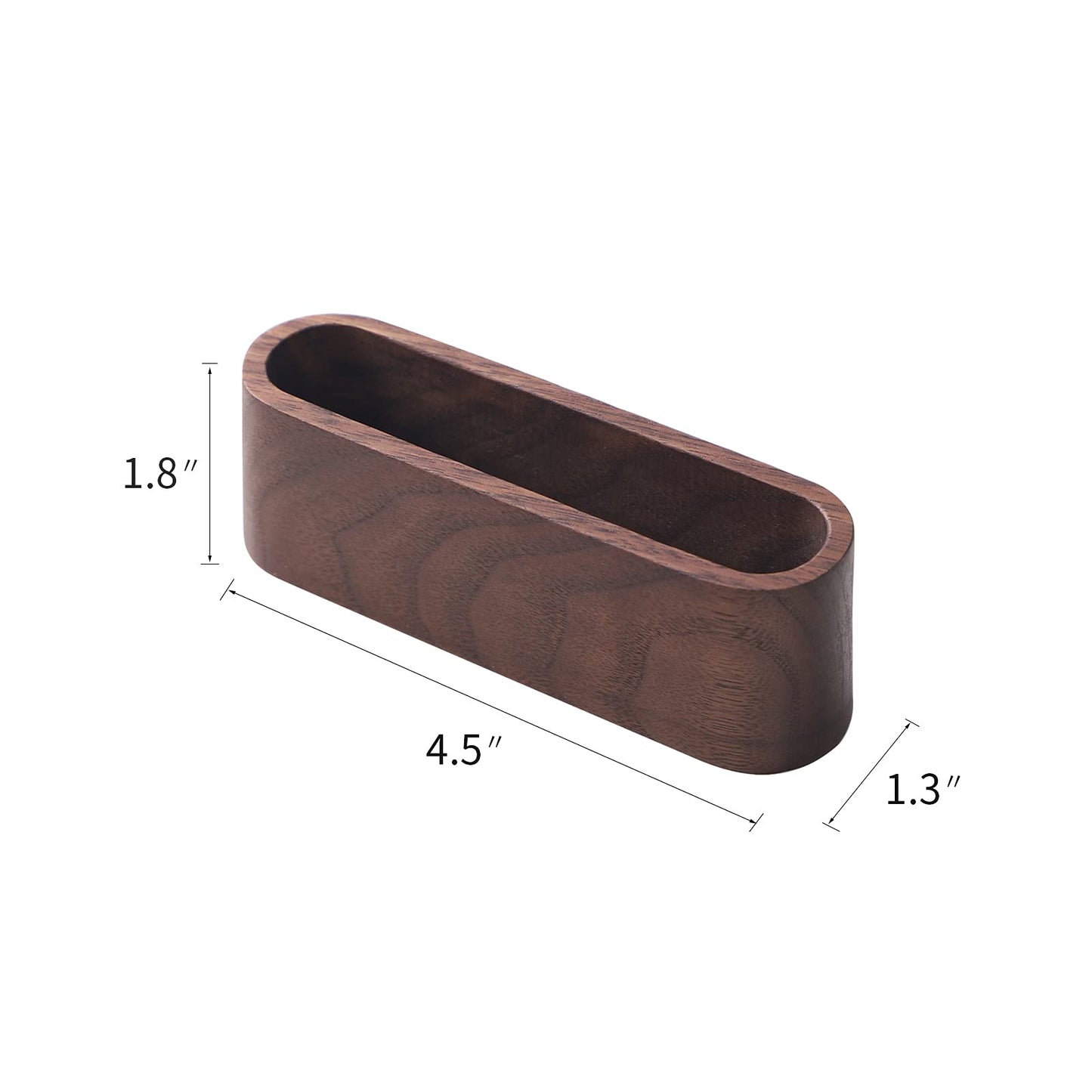 muso wood Business Card Holder for Desk Wooden Display Business Card Stand for Office Tabletop 4 Pack (Walnut)
