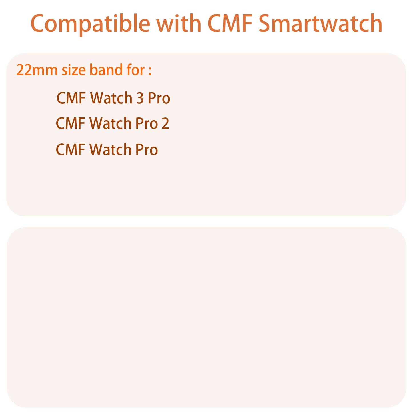 Compatible with CMF Watch 3 Pro Band, 22mm Leather Silicone Breathable Replacement Smartwatch Strap Wristband Compatible for CMF Watch Pro 1, 2, 3 Pro Smartwatch