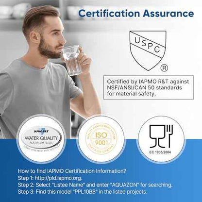 PUREPLUS 20 Micron 10" x 4.5" Whole House Pleated Sediment Filter for Well Water, Replacement Cartridge for GE FXHSC, Culligan R50-BBSA, Pentek R50-BB, DuPont WFHDC3001, W50PEHD, GXWH40L,4Pack