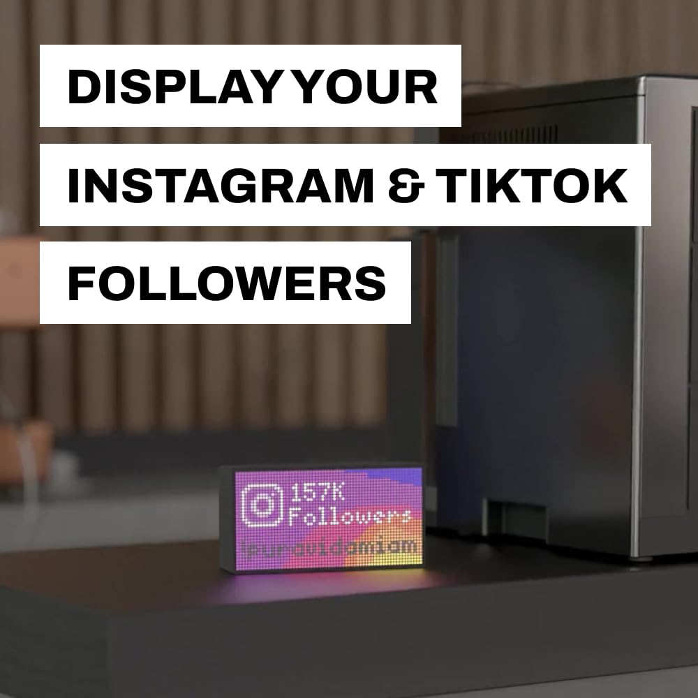 Solidpixels Tetra | Stocks & Crypto Ticker, Sports Scores, Weather, LED Display, Office Gift, Gift Room Decoration, Live Updates, animations
