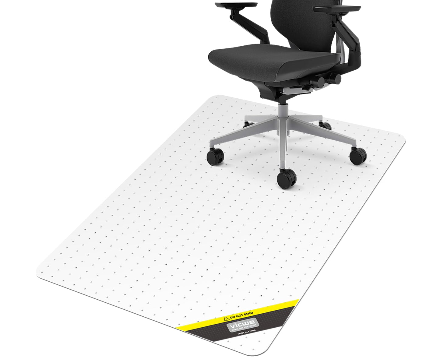 Vicwe Office Chair Mat for Carpet, 36''x 48'' Heavy Duty Chair Mat for Carpeted Floors, Easy Rolling Hard Mat for Office Chair on Carpets, Anti-Slip Carpet Protector Mat Clear,Ship Flat