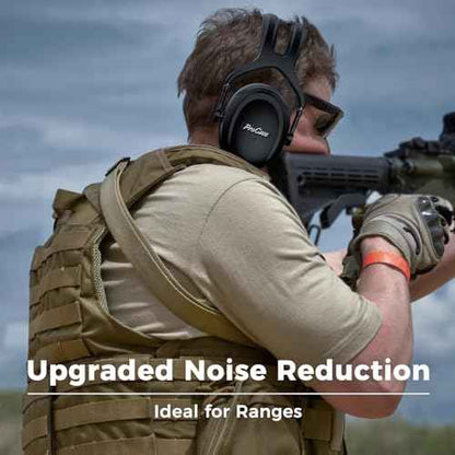 ProCase Extra Large SNR 37dB Noise Cancelling Headphones, NRR 30dB Hearing Protection Ear Muffs for Adults Noise Reduction, Wide Size Adjustment and Comfortable -Black