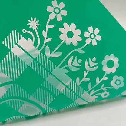 Flowers Self-Adhesive Silk Screen Printing Stencils,Evil Eyes Flowers Reusable Screen Stencil for Crafts Bohemian Style Screen Printing Mesh Stencils Painting on Wood,T-Shirt,Tablecloth,Table,Wall