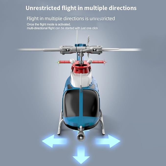 RC ERA 1/33 Scale C138 Pro Bell 206 RC Helicopter 2.4G 6CH 6-Axis Gyro Flybarless Heli with Optical Flow Upside Down 3D Rolling One-Key Takeoff(3 Battery)