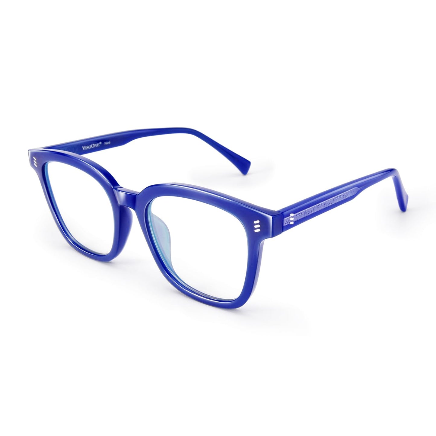 VISOONE Square Classic Blue Light Blocking Glasses with Non Prescription Anti Glare For Women and Men NOE