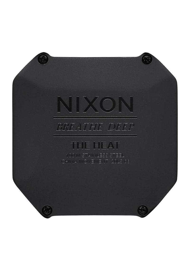 NIXON Heat A1320 - Digital Watch for Men and Women - 100M Water Resistant Exercise Workout and Running Watch - Mens Ultra Thin Lightweight Sport Watches - Custom 38 mm LCD Display, 20mm PU Band