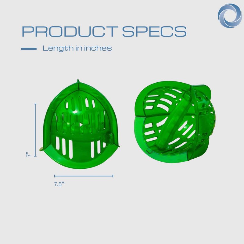 AquaLogix Low Resistance Aquatic Bell Set - Green | Aquatic Dumbbells | Quick Start Guide | Water Weights | Therapy, Cardio & Muscle Toning | Durable Polycarbonate | Pair (LRPCBELL)