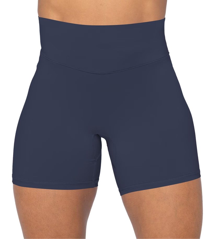 Sunzel No Front Seam High Waist Biker Shorts for Women, Squat Proof Yoga Workout Gym Bike Shorts 8-Inch Inseam Ash Blue X-Large