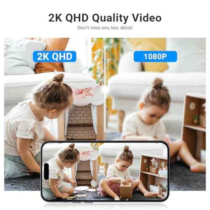 Security Camera Indoor Cam-2K 360¡Æ WiFi Cameras for Home Security,Pan & Tilt,Pet/Dog/Baby Camera with Phone app,2-Way Audio,Night Vision,24/7 Cloud & Micro SD Card Storage 2 Pack