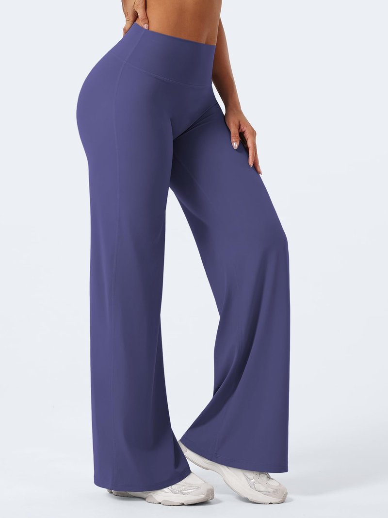 YEOREO Workout Leggings Womens No Front Seam Straight Leggings 31.5" High Waist Buttery Eddiy Gym Yoga Pants Deep Cobalt XL