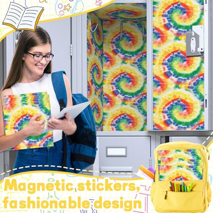 Denylo pro 6 Pcs Locker Magnetic Wallpaper Locker Graffiti Wall Magnetic Sticker for Back to School Locker Accessories Classroom Office Supplies