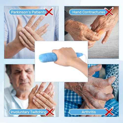 Soulchen 4 Pcs Palm Protector for Hand Carrot Shape Contracture Cushion with Wands, Support Finger Open Prevent Hand Contracture for Parkinson Dementia Arthritis