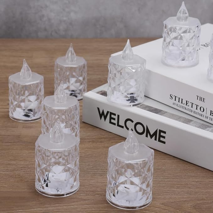 12-Pack Tea Lights Candles Battery Operated,Realistic Flicker & 200+ Hour Runtime - for Centerpieces, Weddings, Halloween, Christmas Decorations & Home Decor