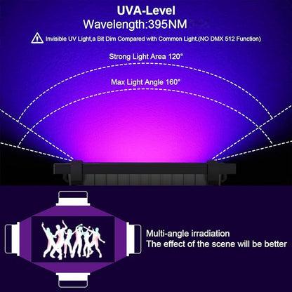 120W LED Black Lights Outdoor - IP66 Waterproof UV Blacklight Floodlight Black Light Flood Light 395nm Blacklight Spotlight UV Lights Lamp for Glow Party Large Space, Halloween Decor (2 Pack)