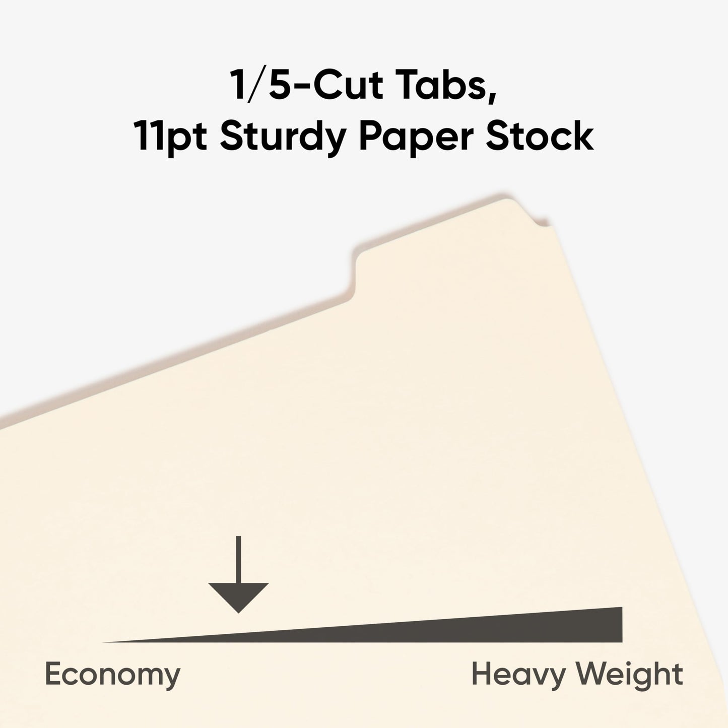 Smead Stackable Folder Divider with Fastener, Bottom 1/5-Cut Tab, Letter Size, Manila, 25 per Box (35599)