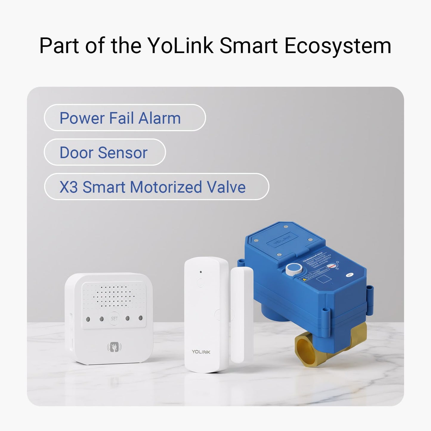 YoLink SpeakerHub & Two Temp/Humidity Sensors Starter Kit – Audio Hub Plays Tones/Sounds, Spoken Messages, Text Messages, LoRa-Powered ¼ Mile Range, Compatible with IFTTT, WiFi Required