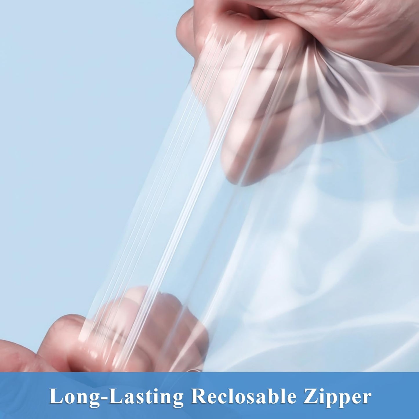 Elsjoy 80 Count 16" x 18" Reclosable Plastic Bags, 3.5 Gallon Large Resealable Clear Plastic Bag for Storage, Heavy-Duty Zip Storage Bags for Clothes, Travel, Food