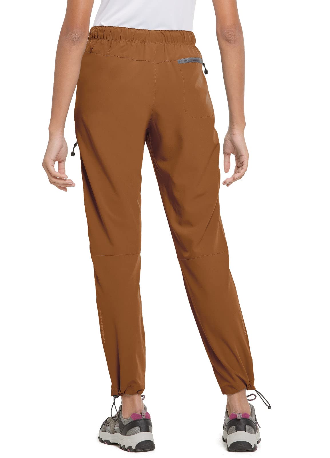 baleaf Travel Pants Women Hiking Long Tall Lightweight Quick Dry Water Resistant Cargo Pants 31'' Trip 31''-Caramel S