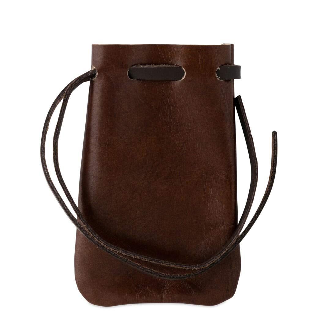 Nabob Leather Leather Drawstring Pouch, Coin Bag, Medicine Tobacco Pouch Medieval Reenactment Made in U.S.A
