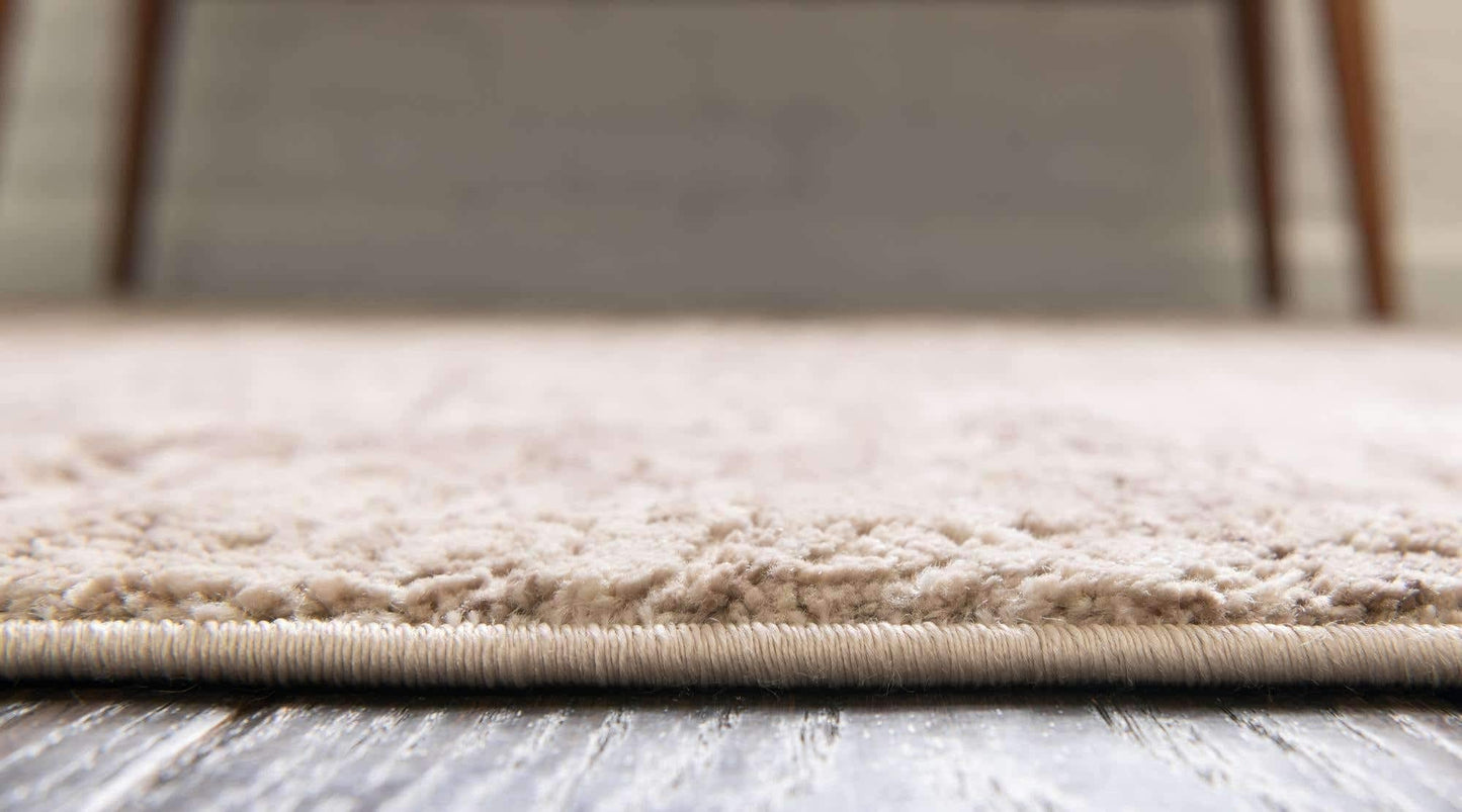 Unique Loom Oasis Collection Area Rug - Water (8' x 10' Oval, Brown/ Beige)