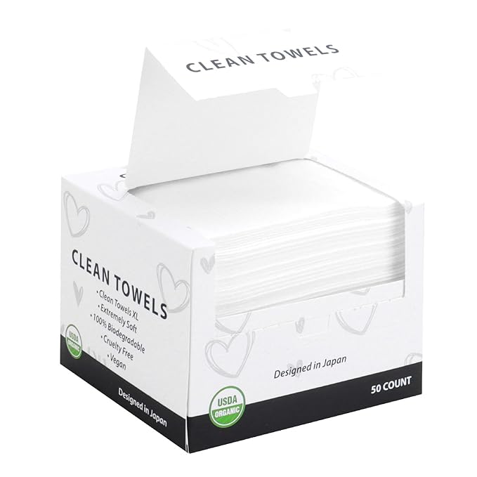 Disposable Face Towels, Biodegradable Facial Towels Clean Face Towels XL