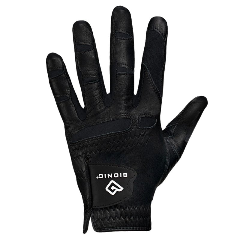 Bionic Men's StableGrip with NaturalFit 2.0 Golf Glove with Dual Expansion Thumb for Best Fit - Premium Cabretta Leather… (Black, Large, Left)