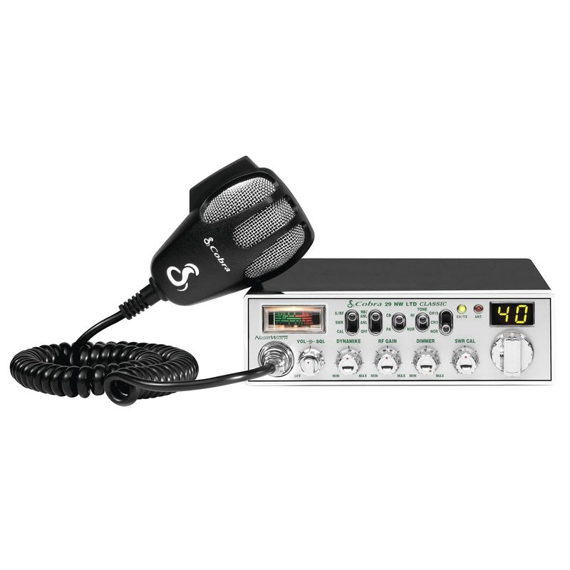 Cobra 29 NW AM/FM Classic Professional CB Radio - Easy to Operate Emergency Radio, Travel Essentials, Instant Channel 9/19, Full 40 Channels, SWR Calibration and NightWatch Illumination Display, Black