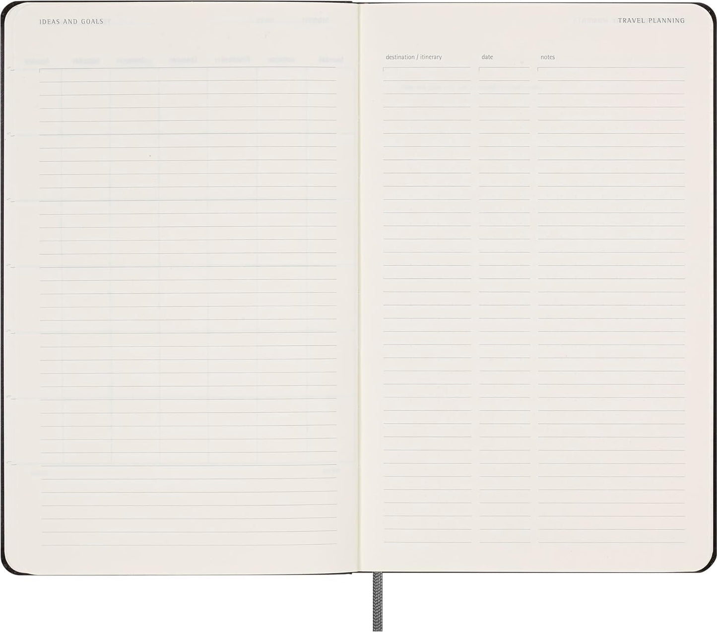 Moleskine Classic Weekly Undated Planner, Hard Cover, Large (5" x 8.25"), Black, 288 pages