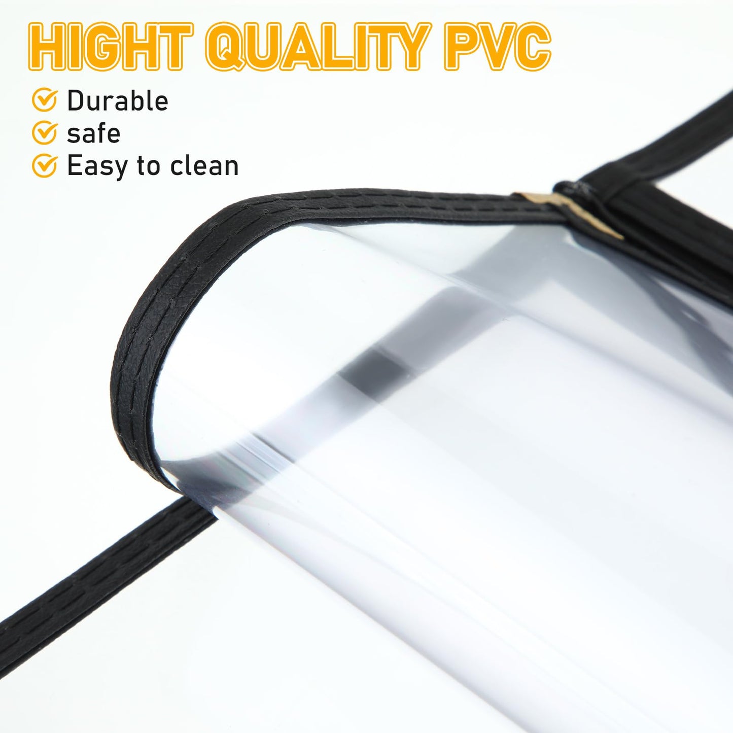 Cinnvoice 24 Pcs Restaurant Menu Covers 8.5 x 11 Inch Book Style 4 Page 8 View PVC Transparent Restaurant Menu Holder Book for Cafe Bar Hotel, Black