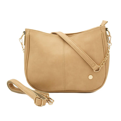 Modern+Chic Crossbody Bags for Women - Marissa Saddle Crossbody, Vegan Leather Shoulder or Handbag with Two Adjustable Straps