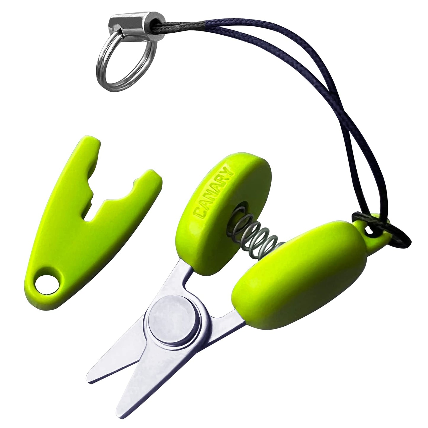 CANARY Tiny Scissors with Cover 1.3" TSA Approved Mini Scissors for Travel, Sewing, Keychain, Japanese Stainless Steel Blade, Made in JAPAN, Green