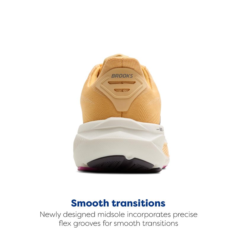 Brooks Women’s Ghost 17 Neutral Running Shoe - Apricot/Grey/Pink - 11.5 Medium