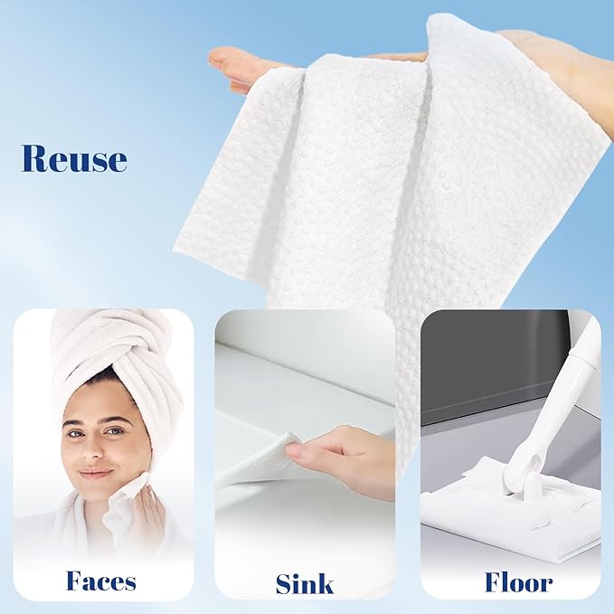 ITO Disposable Face Towel, Ultra-Soft 1-Second Quick-Dry Face Towels, Gentle