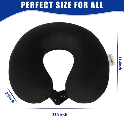 SAIREIDER Neck Pillows for Travel-Head Neck Support Travel Pillow for Traveling, Car, Home, Office Adjustable(Navy Blue)