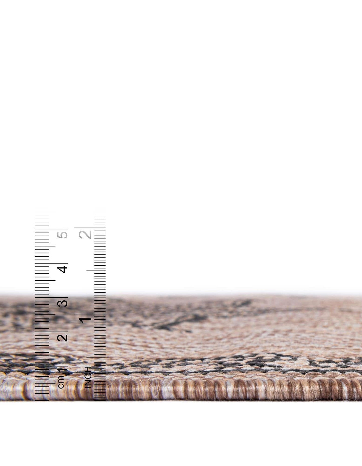 Unique Loom Outdoor Traditional Collection Area Rug - Antique (2' x 8' Runner Beige/Black)