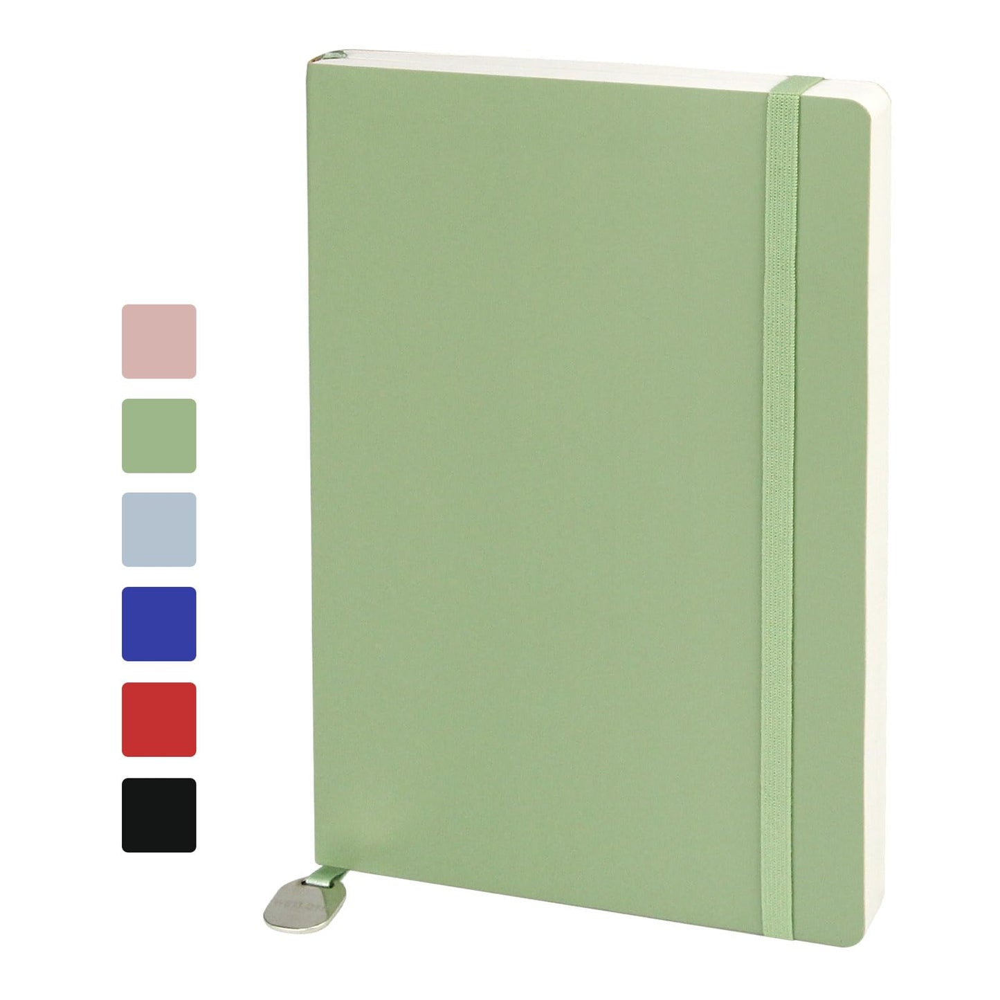 WETLOTE A5 Journal Notebook，Soft Cover - 5.6"x8.25" Line/Grid/Blank, 208 Pages, Soft Leather Journal for Home, Work & School(green,blank)