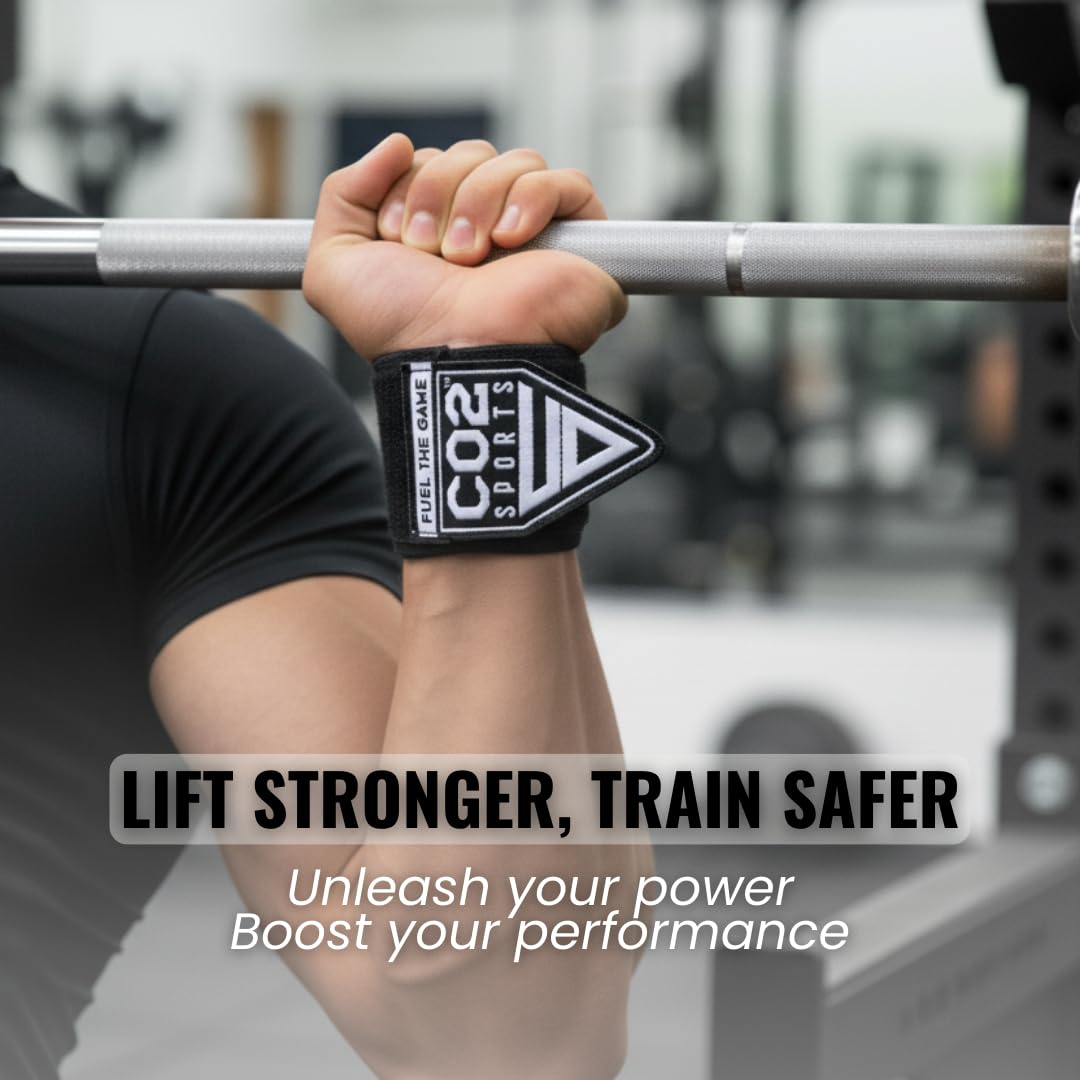 Weightlifting Wrist Wraps for Gym, Lifting Wrist Support for Powerlifting, Strength Training, Workout Wrist Wraps for Men and Women