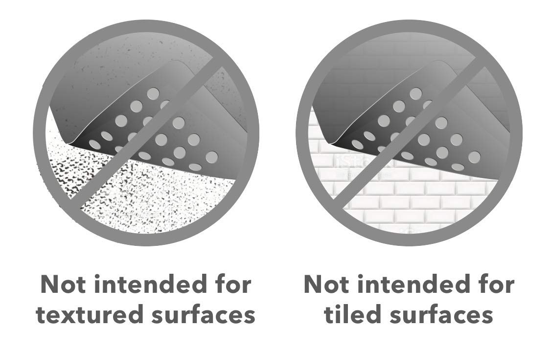 TIKE SMART “Pebbles” Non-Slip Bathtub/Shower Mat 27.5”x14” Rectangular, Non-Toxic, Safe, Clean, Machine-Washable, Superior Grip & Drainage, Vinyl, for Smooth Floors ONLY, Transparent Light Blue