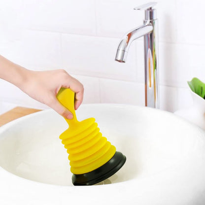 Meadow Lane Small 7" Sink Plunger - Mini Clog Remover for Kitchen & Bathroom Sink Drains - Hand Ergonomic, Space-Saving & Powerful Suction - Universal Fit for Home or Commercial Use, Yellow