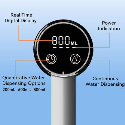 Water Dispenser for 5 Gallon Bottle, Portable Electric Water Pump, 4 Dispense Modes, Foldable Spout, USB Changing, Water Jug Pump for Home, Office, Camping