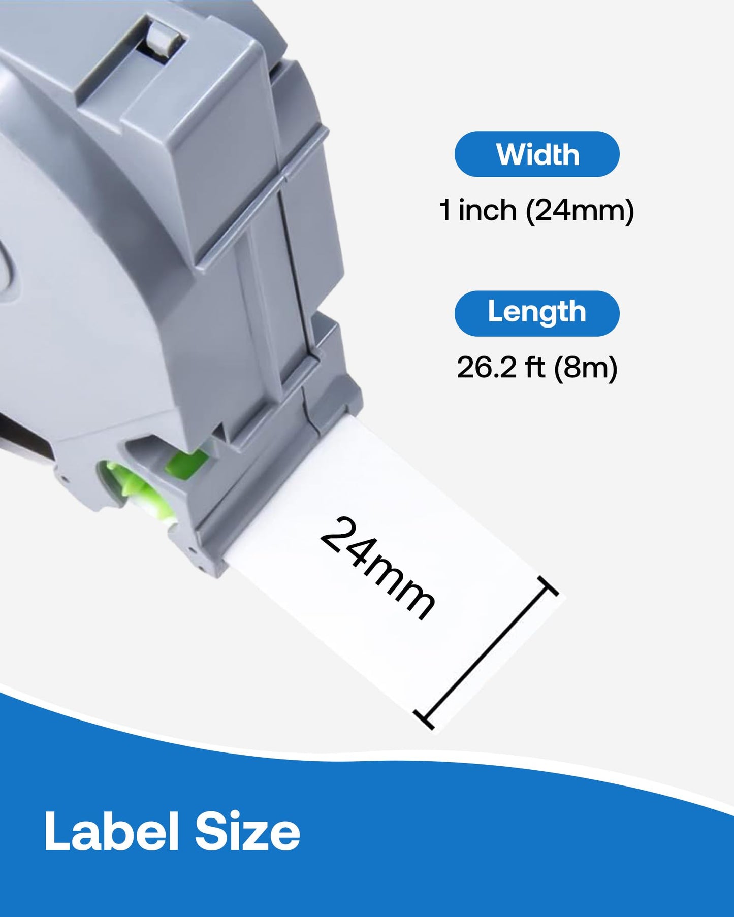 TZE-251 Tape Replacement Compatible for Brother P-Touch TZe-251 Black on White 1 Inch Labels 24mm 0.94 Laminated Label Tape for Ptouch PTD400 PTD410 PT-D610BT PTD460BT, 4 Pack