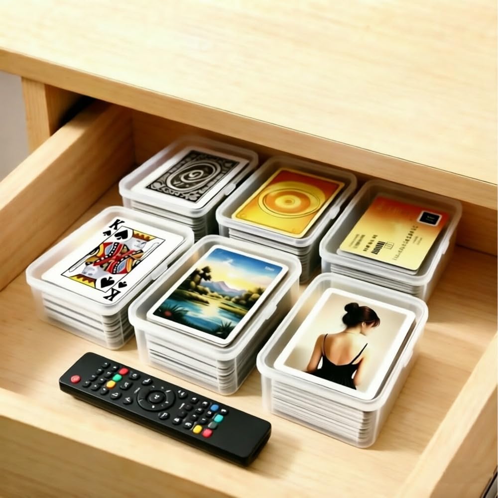 kediyoo 3PCS Card Case for UNO Card, Plastic Playing Card Case, Card Holder Box, Plastic Card Storage Box(NO Cards)