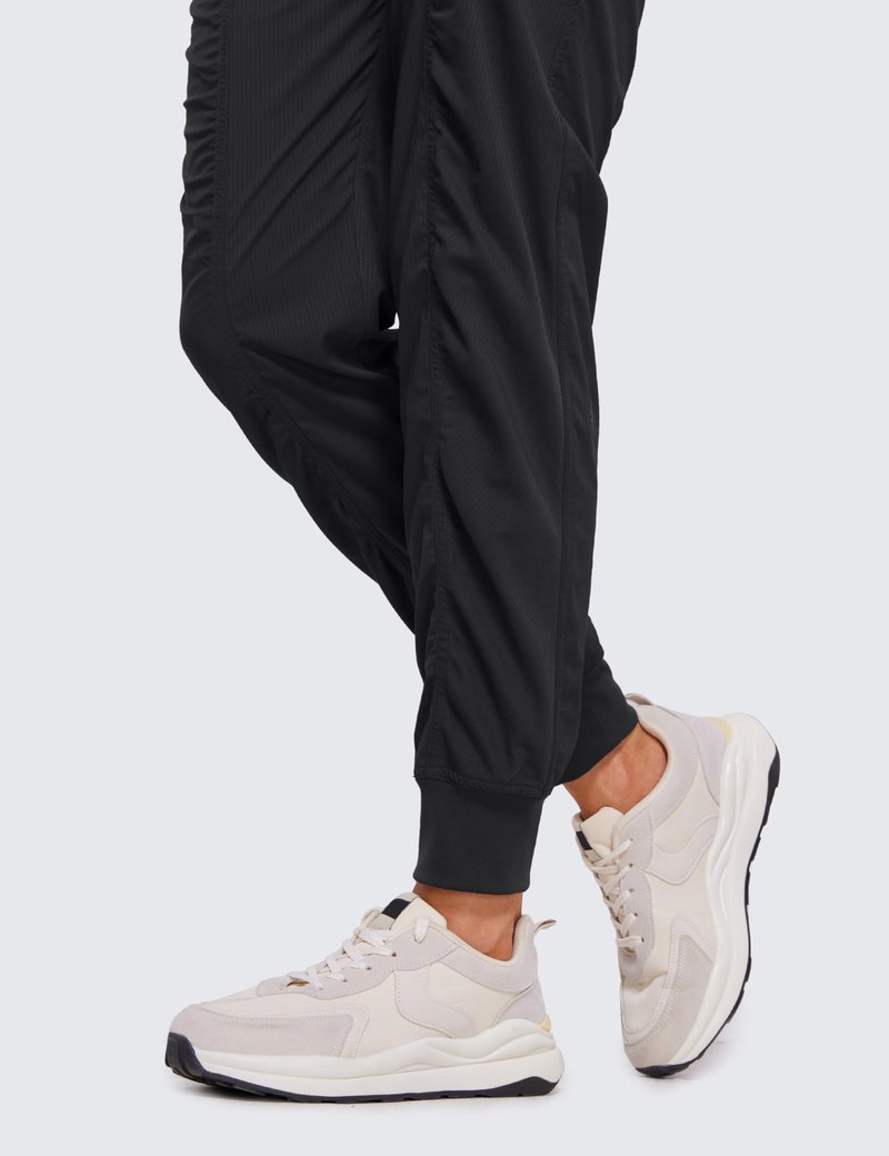 CRZ YOGA Lightweight Workout Joggers for Women 28.5" High Waisted Outdoor Running Casual Track Pants with Pockets Black Large