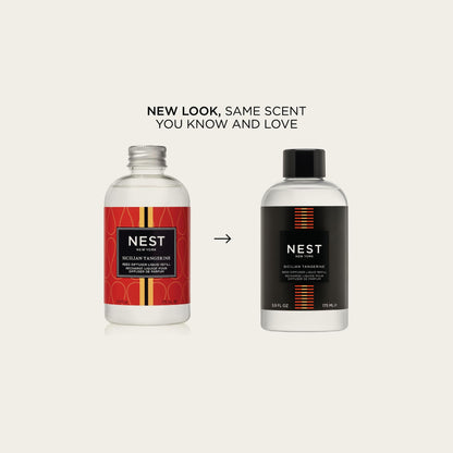 NEST New York Reed Diffuser Liquid Refill, Sicilian Tangerine - 5.9 fl oz - Fragrance for Up to 90 Days - Flame Free