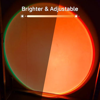 Sunset Lamp Projector with APP Control and Button Control, 360 Degree Rotation Multicolor Changing Projection Lamp Led Sunlight Light for Bedroom, Photography, Party, Room Decor